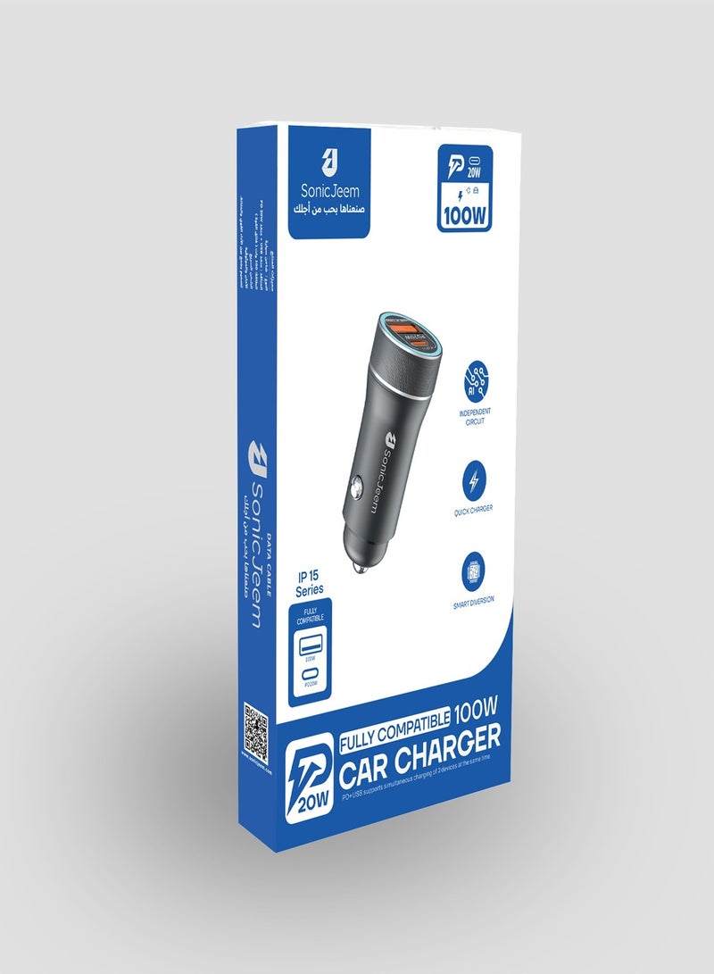 SONIC JEEM Titanium car charger fast charging (SJ204B ) - Image 4