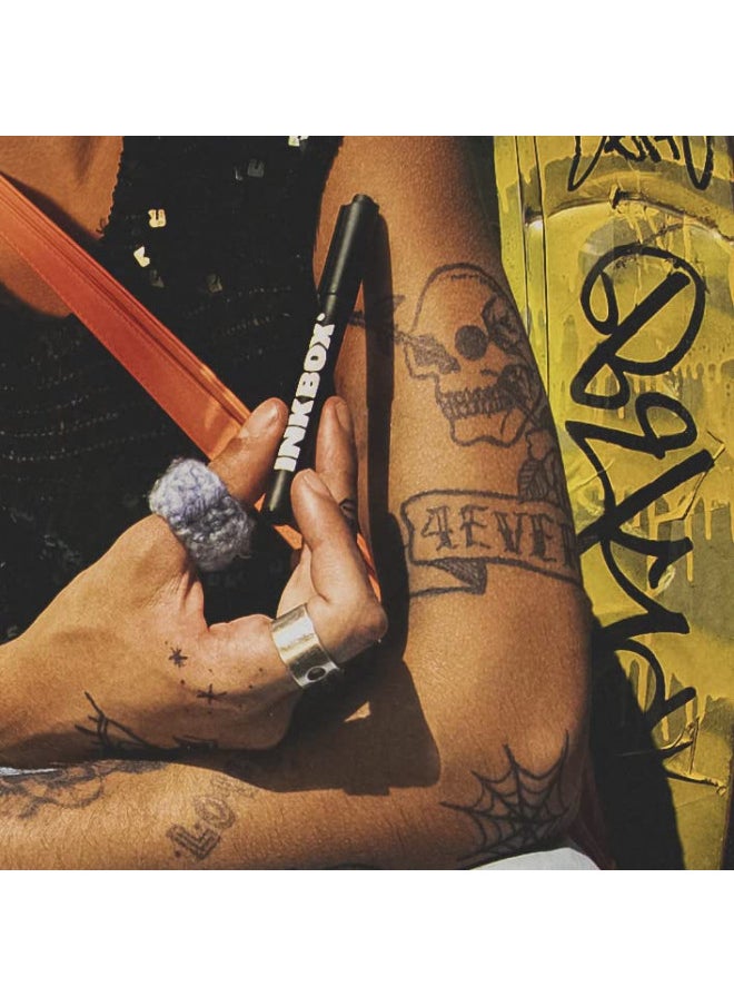 inkbox Inkbox Freehand Tattoo Marker, Make Your Mark with Long Lasting Temporary Tattoo Marker Pen, For All Artists, For Now Ink - Fades Naturally, 1-Pack with Development Patches  - Image 5