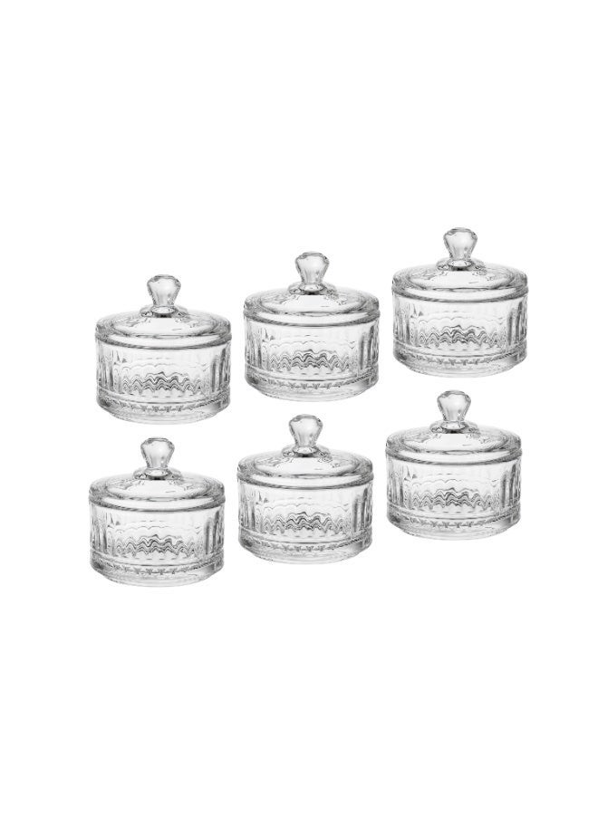 الحميضي 💎 طقم علب تقديم كريستال فاخر (6 قطع) — مقاس عملي 6.8 سم × ارتفاع 7 سم لضيافة أنيقة ✨ - Image 3