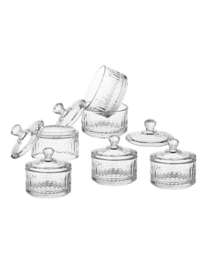 الحميضي 💎 طقم علب تقديم كريستال فاخر (6 قطع) — مقاس عملي 6.8 سم × ارتفاع 7 سم لضيافة أنيقة ✨ - Image 4