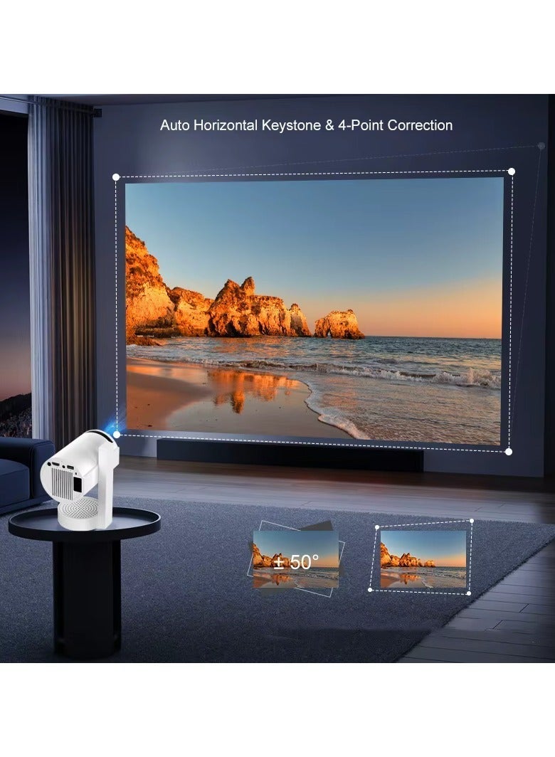 بيتشو جهاز عرض صغير ذكي 4ك 5ز واي فاي تجربة شاشة كبيرة مع صوت ممتاز 360 درجة، بلوتوث 5.0 جهاز عرض أفلام متوافق مع أندرويد آي أو إس ويندوز تي في ستيك اتش دي ام اي يو اس بي صوت 3.5 - Image 5