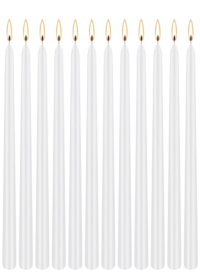 KITRDOOR White Taper Candles, 14 Pack 10 Inch Unscented Long Tapered Candles 8-Hour Burn for Weddings, Church Altars, Gothic Halloween, Holiday Decor, Prayer Ceremonies, Halloween, Christmas - Image 1