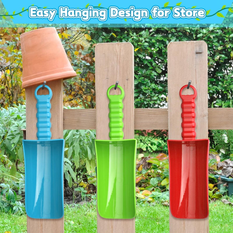 Anzmtosn Jumbo 9" Beach Sand Shovels Toys for Kids Adults, Large Sand Beach Spade Scoop Garden Tools for Sandbox Kit Indoor Outdoor Digging Gardening, Beach Accessories Essential Gift for Travel 4 Pack - Image 5