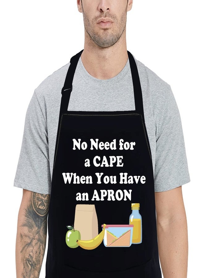 POFULL School Lunch Lady Gift No Need For a Cape When You Can Have An Apron Cooking Gift (No Need for a CAPE Apron) - Image 4