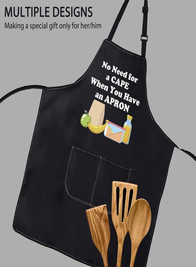 POFULL School Lunch Lady Gift No Need For a Cape When You Can Have An Apron Cooking Gift (No Need for a CAPE Apron) - Image 5