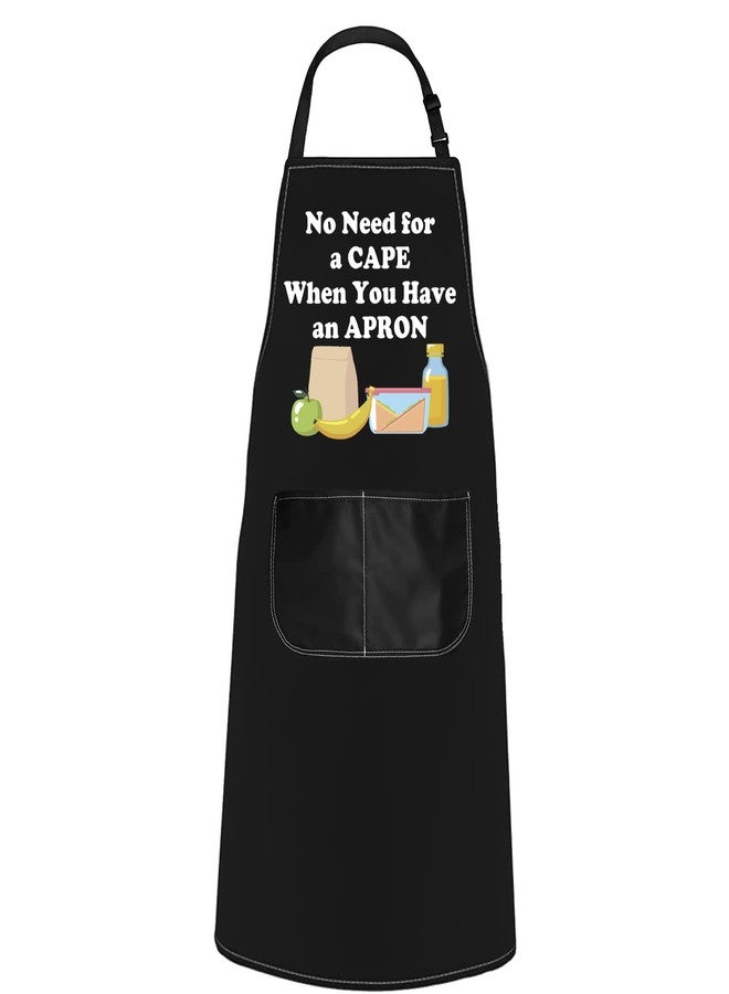 POFULL School Lunch Lady Gift No Need For a Cape When You Can Have An Apron Cooking Gift (No Need for a CAPE Apron) - Image 1
