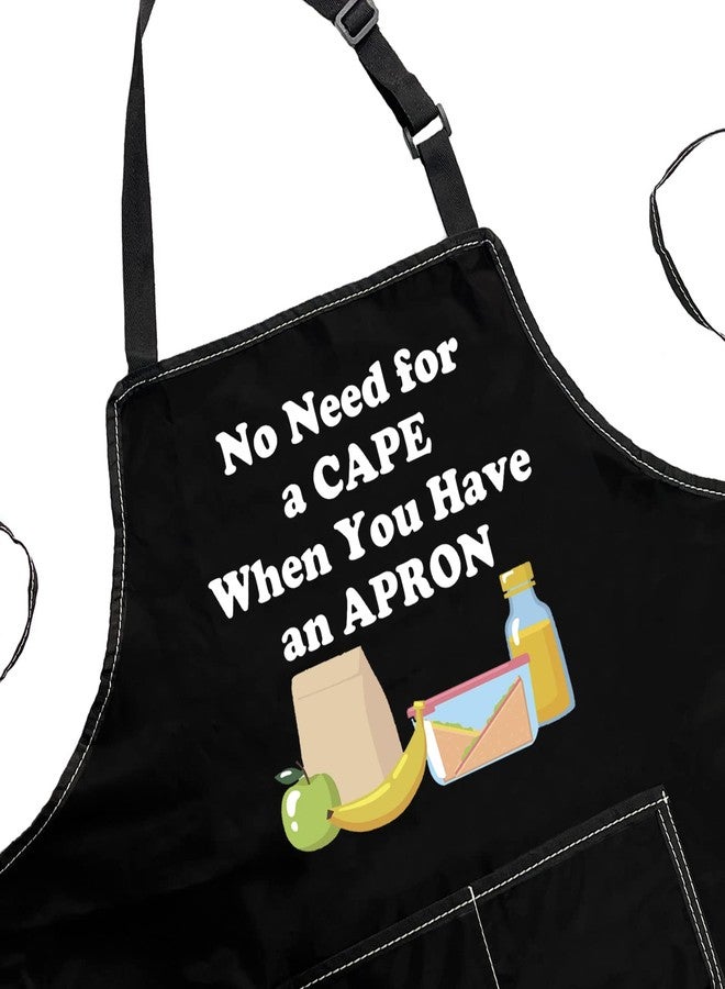 POFULL School Lunch Lady Gift No Need For a Cape When You Can Have An Apron Cooking Gift (No Need for a CAPE Apron) - Image 3