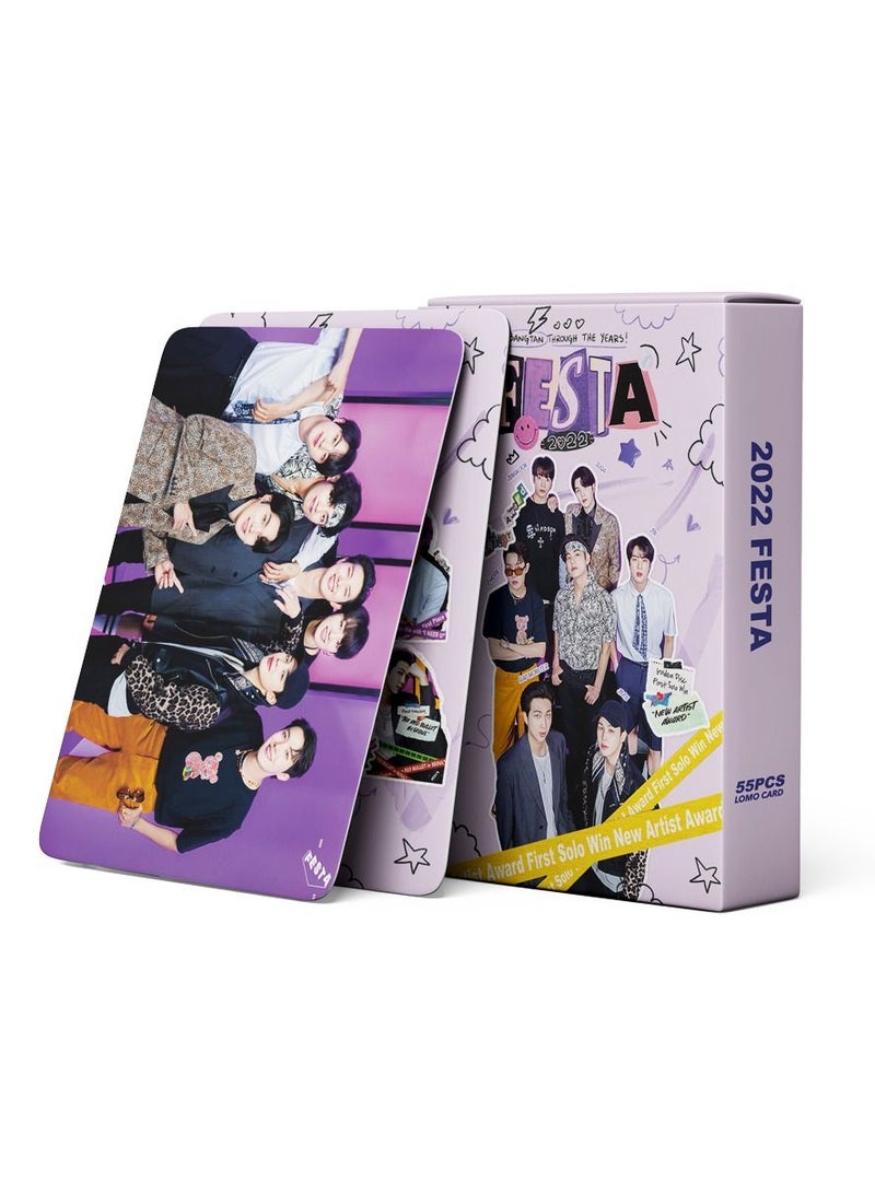 SKYLO 55-Piece Bts Festa Debut With No More Dream Lomo Cards - Image 2