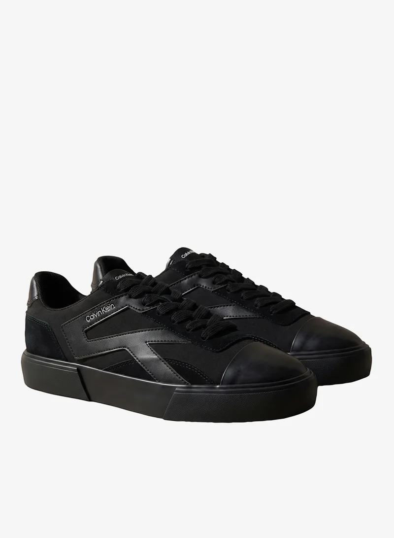 Calvin Klein Triple Black Stripe Vulcanised Leather Sneakers for Men | Best Price UAE