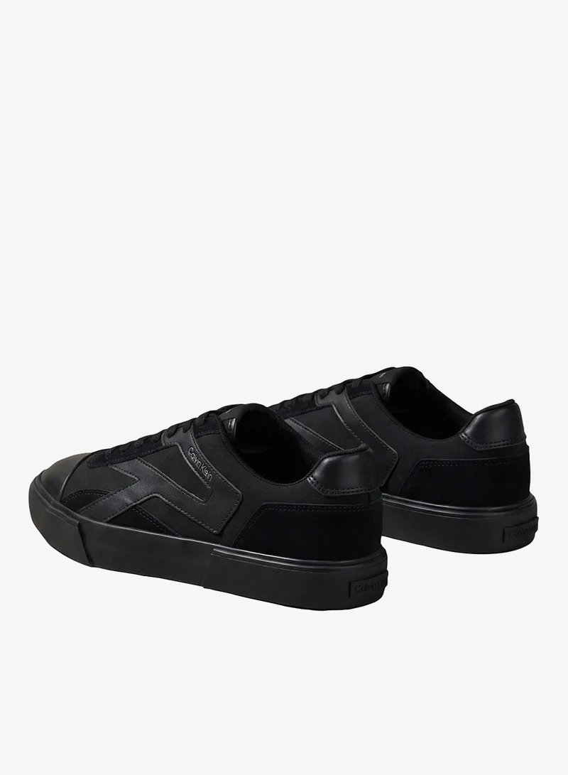 Calvin Klein Triple Black Stripe Vulcanised Leather Sneakers for Men | Best Price UAE