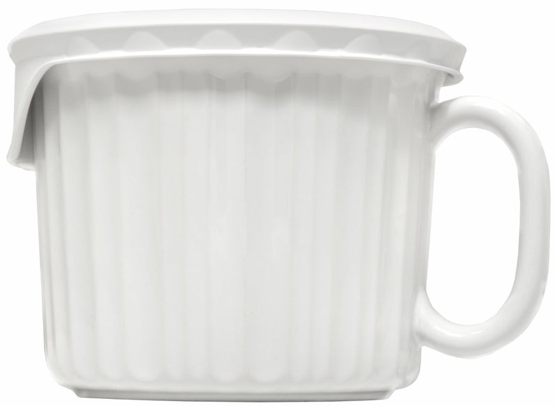 CorningWare 2-Pack 20oz Ceramic Meal Mugs with BPA-Free Vented Lids, French White - Image 2