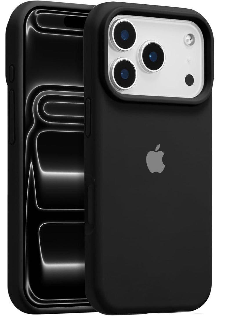 عام غطاء حماية لهاتف iPhone 17 Pro Max من السيليكون السائل الناعم، مقاوم للخدش ومزود ببطانة داخلية من الألياف الدقيقة (مايكروفايبر)، يوفر حماية ضد الصدمات للهاتف (مقاس 6.9 بوصة). - Image 1