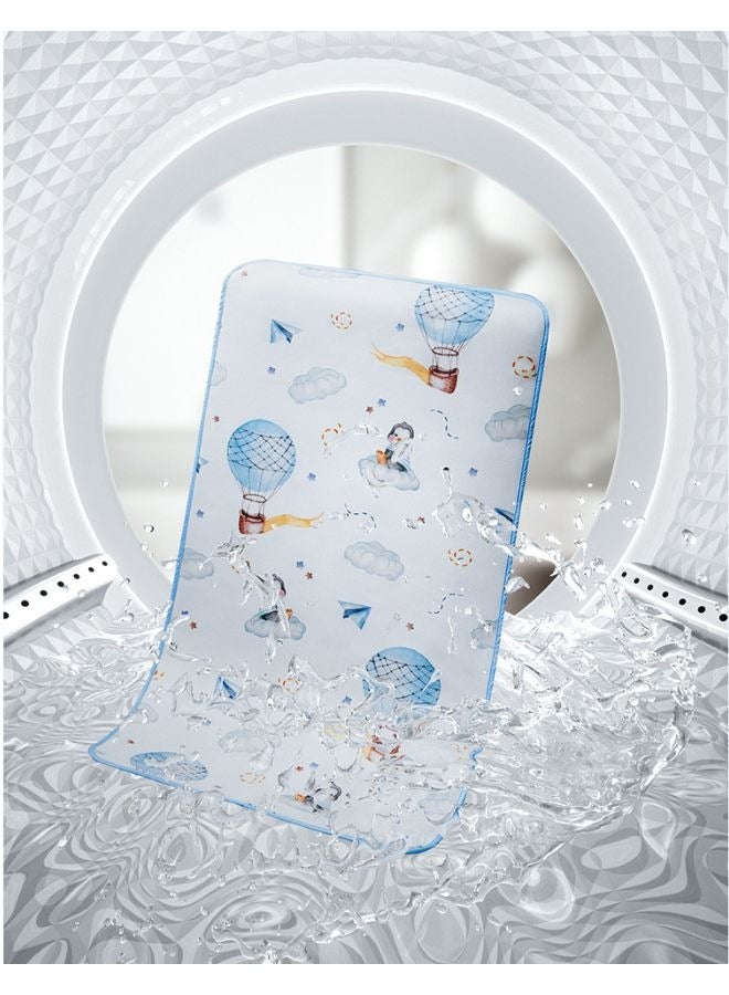 Be a better mom Baby Sleeping Mat - Modern Style Soft Waterproof Baby Summer Mat -Ice Silk Cool Mat - Breathable Baby Mattress - Penguin Balloon Island Printed 70x140cm - Image 5