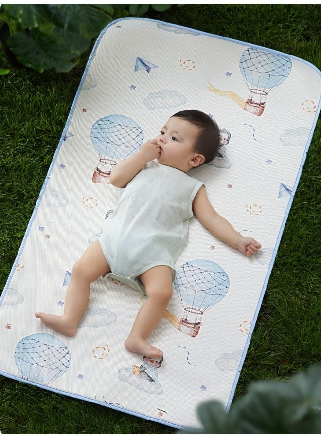 Be a better mom Baby Sleeping Mat - Modern Style Soft Waterproof Baby Summer Mat -Ice Silk Cool Mat - Breathable Baby Mattress - Penguin Balloon Island Printed 70x140cm - Image 2
