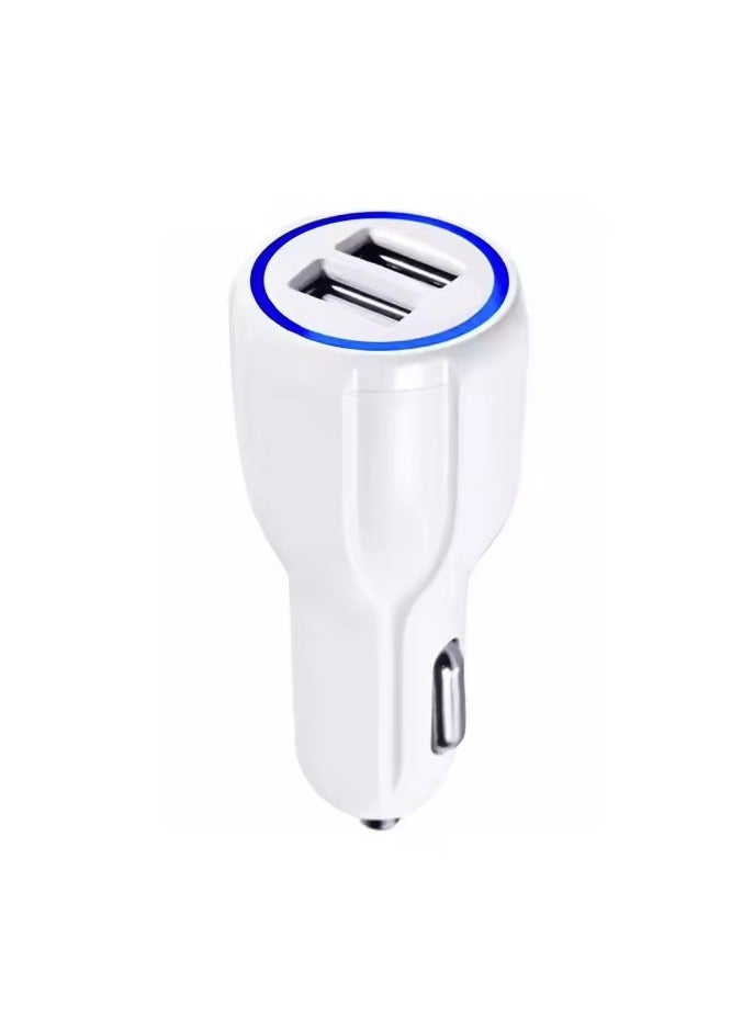 RIYAD GADGETS Car Charger Socket with Dual USB Ports, Fast Charging 3.0A, High Power Flow Supply-WHITE - Image 4
