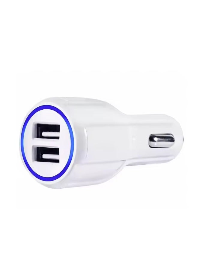 RIYAD GADGETS Car Charger Socket with Dual USB Ports, Fast Charging 3.0A, High Power Flow Supply-WHITE - Image 3