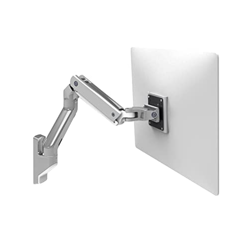 Ergotron – HX Single Ultrawide Monitor Arm, VESA Wall Mount – for Monitors Up to 49 Inches, 20 to 42 lbs, Less Than 8 Inch Display Depth – Standard Pivot, Polished Aluminum - Image 1
