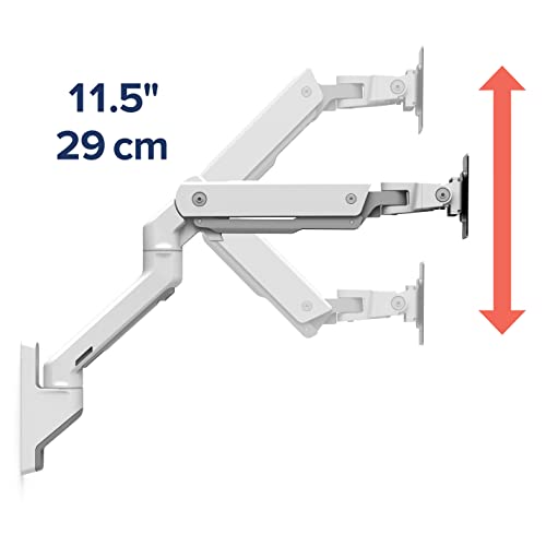 Ergotron – HX Single Ultrawide Monitor Arm, VESA Wall Mount – for Monitors Up to 49 Inches, 20 to 42 lbs, Less Than 8 Inch Display Depth – Standard Pivot, Polished Aluminum - Image 3
