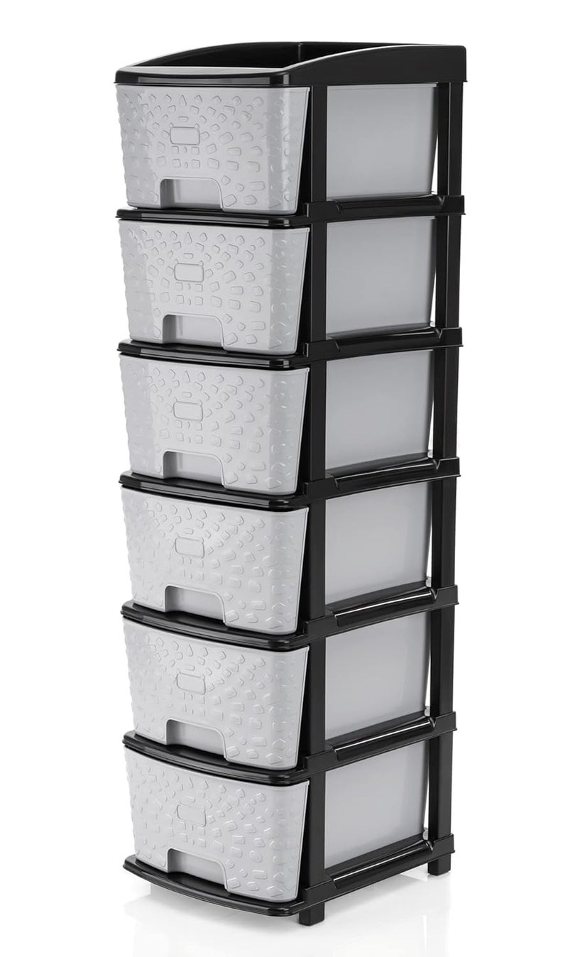 Rasvesh 7XL Drawer Multipurpose Drawer Plastic Modular Chest Storage Organizer Home Office Parlor School Doctors Home and Kids 7XL - Image 1