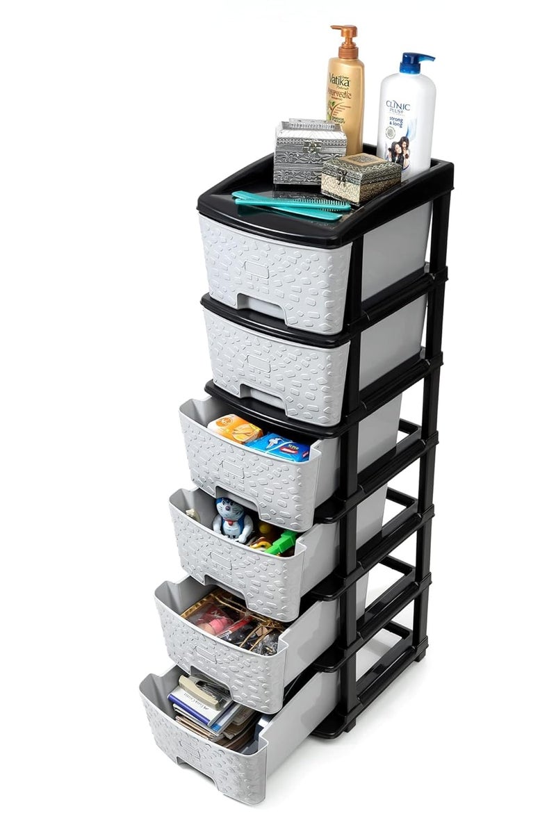 Rasvesh 7XL Drawer Multipurpose Drawer Plastic Modular Chest Storage Organizer Home Office Parlor School Doctors Home and Kids 7XL - Image 3