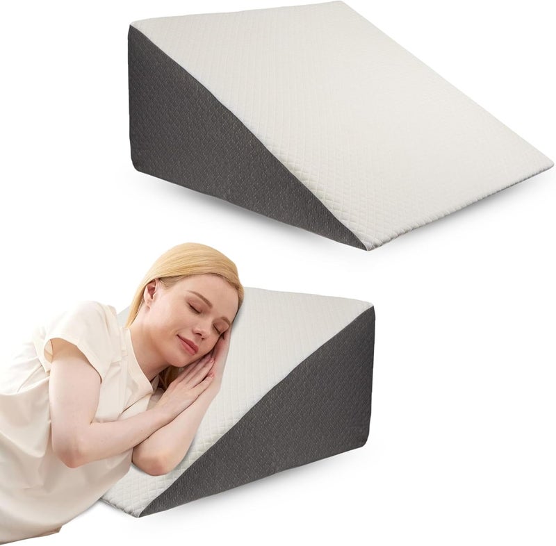 MUSA MUSAÂ® Bed Wedge Pillow for Back Pain Relief, Acid Reflux, GERD, Leg Elevation & Post-Surgery Recovery (60x60x30 cm) - Image 1