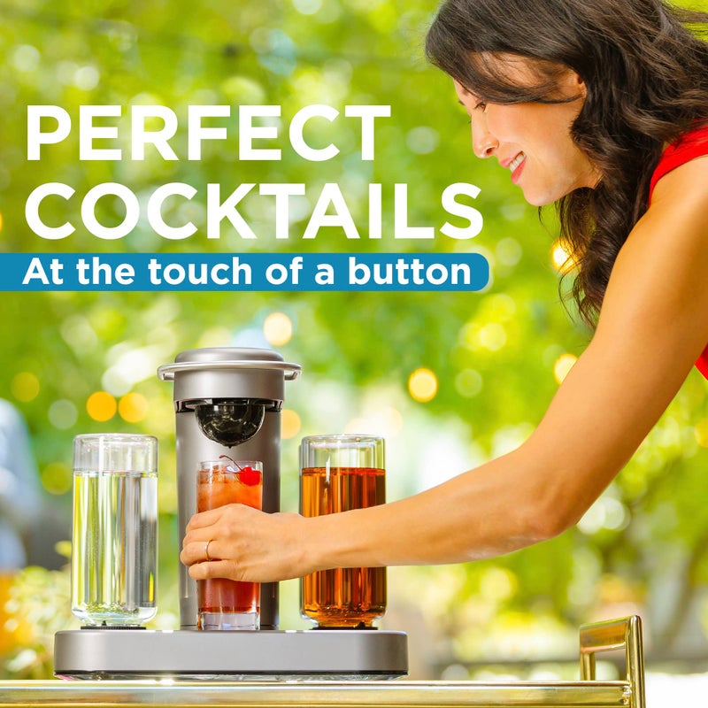 Bartesian Cocktail Making Machine - Automatic Mixology Home Bar Cocktails Mixing Maker - Push Button Pre Mixed Drink Capsule Dispenser Shaker for Margarita, Old Fashioned, Martini, Daiquiri & More - Image 2