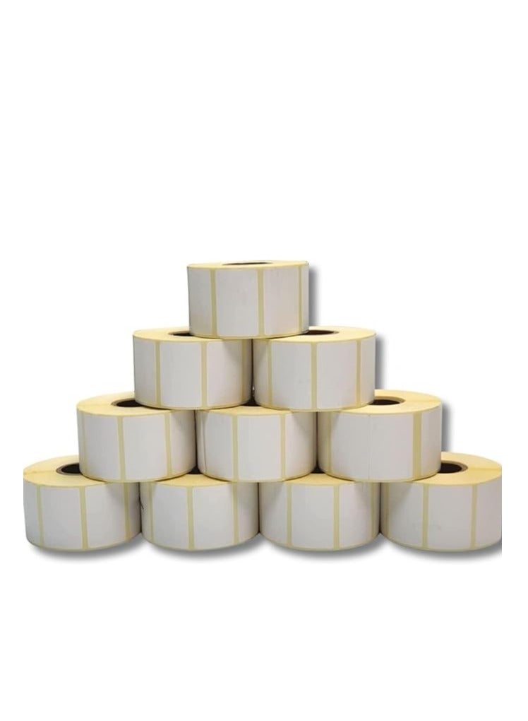 Terabyte 10 Rolls - 38mm x 40mm Barcode Label Sticker Direct Thermal 1000 Labels Per Roll for Zebra GC420d GC420t GK420d GK420t GX420d GX420t GX430t For Grocery, Supermarkets, Retail Store, Pharmacy - Image 1