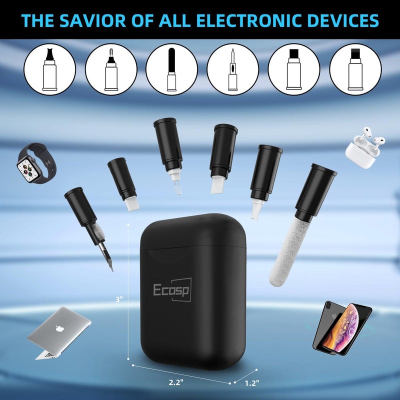 Ecasp Cleaner Kit for AirPod, Multi-Tool iPhone Cleaning Kit, Cell Phone Cleaning Repair & Recovery iPhone and iPad (Type C) Charging Port, Lightning Cables, and Connectors, Easy to Store and Carry Design - Image 2