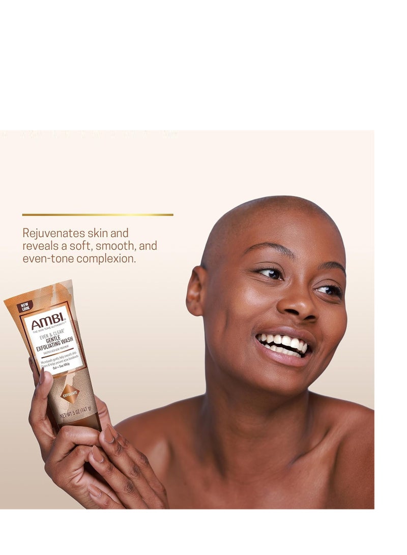 ambi ambi - Even & Clear Gentle Exfoliating Wash with Oat and Sea Whip, Salicylic Acid Acne Treatment, Helps Clear & Prevent Breakouts, Exfoliates to Help Smooth Skin Tone & Texture, 5 ounce  - Image 3