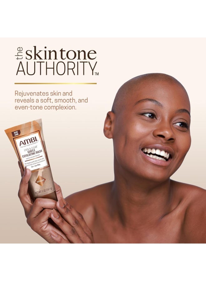 ambi غسول أمبي إيفن و كلير المقشر اللطيف مع الشوفان و حبل البحر، علاج حب الشباب بحمض الساليسيليك، يساعد على تنظيف و منع ظهور البثور، يقشر للمساعدة في تنعيم لون و نسيج البشرة، 5 أونصة - Image 5