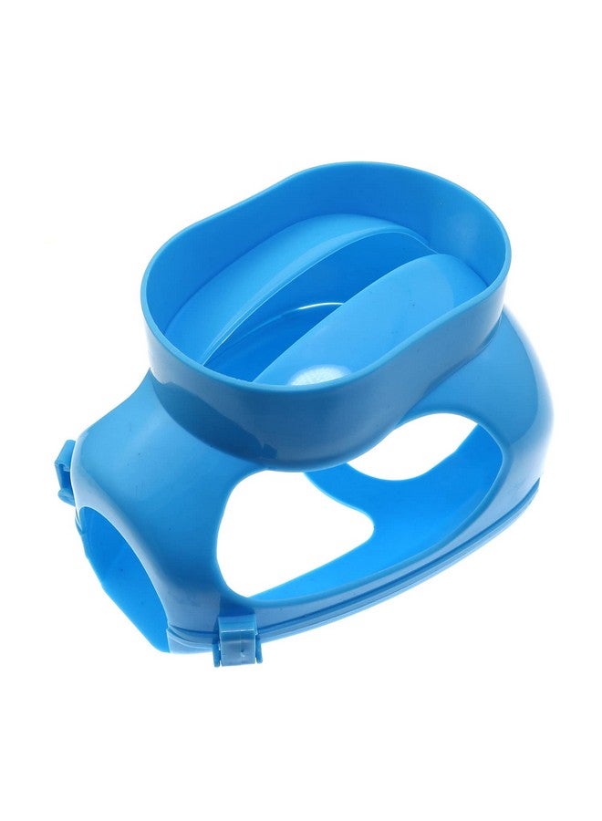 ماكسمورال حامل حمام ماكسمورال بإطار ثابت للطيور - محقنة تغذية بلاستيكية للطيور الصغيرة، فرخ الببغاء - لوازم تغذية ثابتة للطيور، أزرق - Image 5