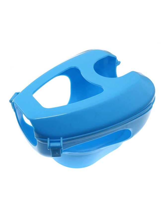 ماكسمورال حامل حمام ماكسمورال بإطار ثابت للطيور - محقنة تغذية بلاستيكية للطيور الصغيرة، فرخ الببغاء - لوازم تغذية ثابتة للطيور، أزرق - Image 1