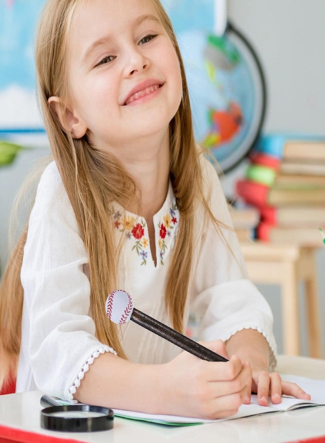 Planet Pens قلم بلانيت بنز بتصميم البيسبول المبتكر - قلم حبر جاف أنيق وممتع وفريد من نوعه للأطفال والكبار، أداة كتابة رياضية رائعة لتزيين مكتب المدرسة والمكتب - Image 5