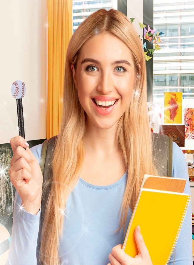 Planet Pens قلم بلانيت بنز بتصميم البيسبول المبتكر - قلم حبر جاف أنيق وممتع وفريد من نوعه للأطفال والكبار، أداة كتابة رياضية رائعة لتزيين مكتب المدرسة والمكتب - Image 2