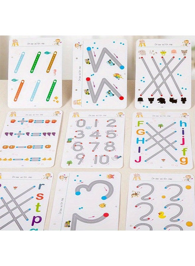 64-Page Reusable Magic Exercise Book for Youngsters - Ideal Early Childhood Educational Material, Perfect Gift for Kindergarten, Youngsters & Preschoolers - White/Blue, No Power Needed, Early Learning Tool | Interactive Learning | Wipeable Surface, Youngsters Activity Book - Image 4