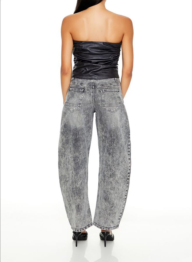 FOREVER 21 High-Rise Baggy Barrel Jeans - Image 2