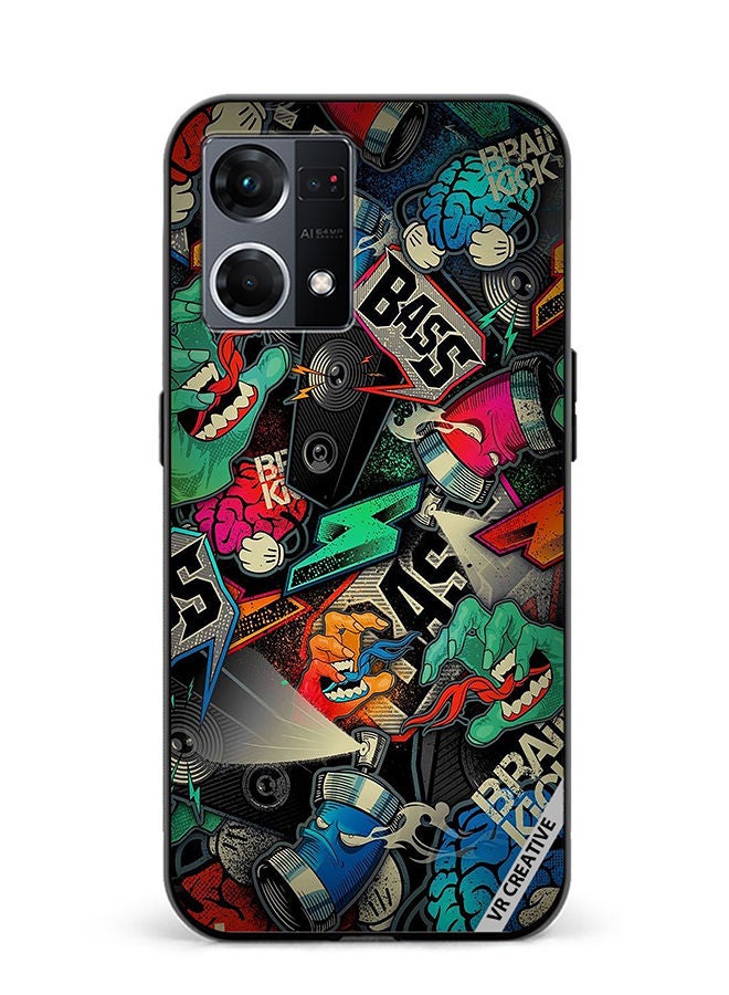 VR CREATIVE Protective Case Cover For Oppo Reno8 4G Design Multicolour - Image 1