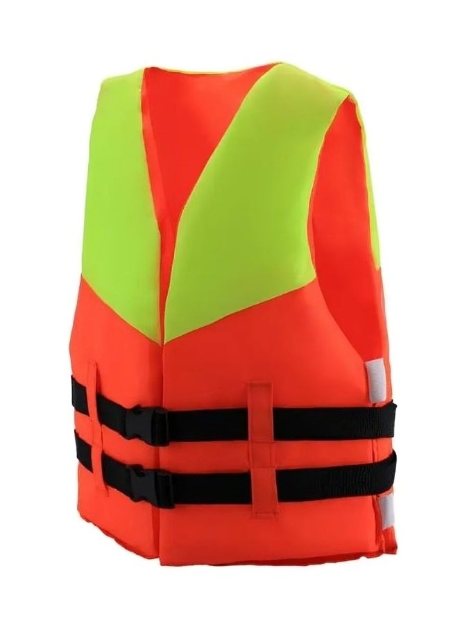 Generic Safe Life Jacket for Swimming, Polyethylene Foam Material, High Visibility Bright Colors, Dual Color Yellow and Orange, Whistle Include, Small Size Life Safety Vest Suitable for Age 3 Years and Above  - Image 3