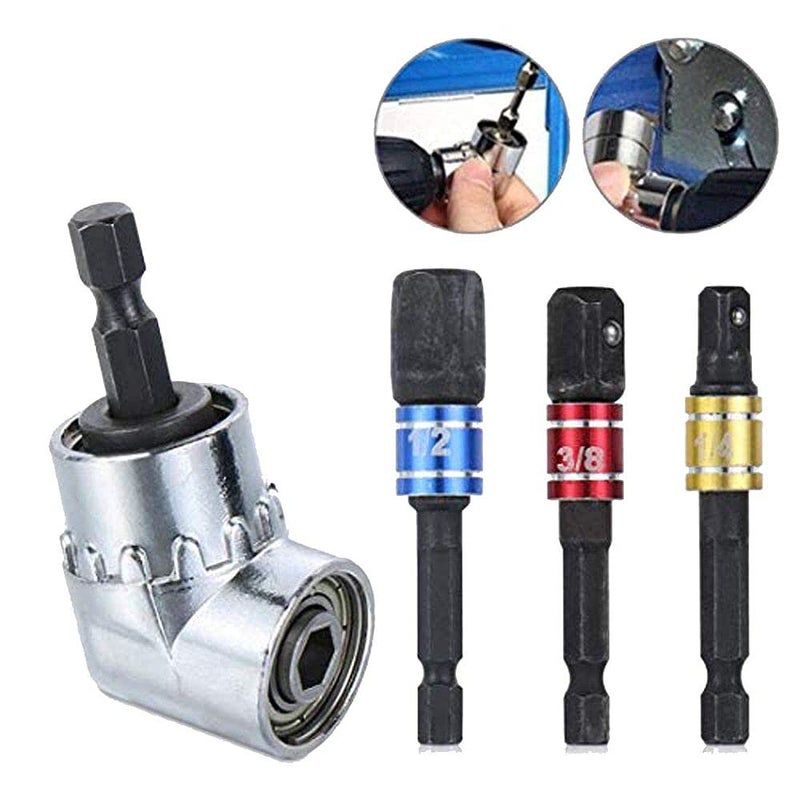 DIY Crafts CTDIYHI31598 105 Right Angle Screwdriver Bit Set Hex Drill Bit Socket Wrench Adapter Set Drill Bit Other - Image 4