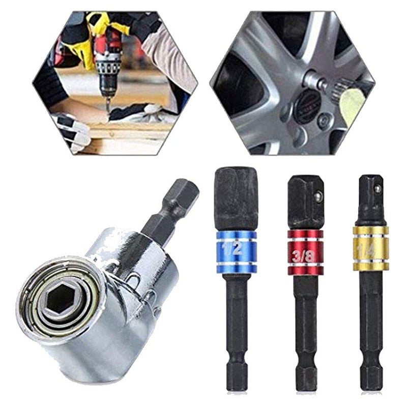 DIY Crafts CTDIYHI31598 105 Right Angle Screwdriver Bit Set Hex Drill Bit Socket Wrench Adapter Set Drill Bit Other - Image 5