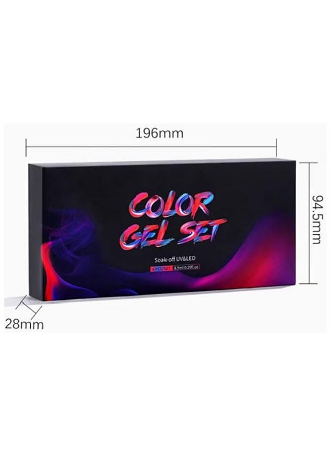 Gerenic - Nail Gel Polish Kit Design Art Salon Quick To Build Shape Non-Toxic Materials DIY  8.5ml （6PCS） - Image 1