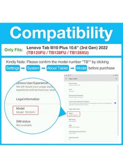 Procases 2 Pack Screen Protector For Lenovo Tab M10 Plus 3Rd Gen 10.6 Inch 2022 Tempered Glass Screen Film Guard For 10.6 Inch Lenovo Tab M10 Plus Gen 3 Tb125Fu Tb128Fu Tb128Xu 2022 Release  - Image 3
