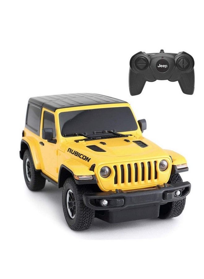 RASTAR Rc Toy 124 Scale Wrangler Jl Remote Control Rc Car Rubicon Model Vehicle For Kids Yellow  - Image 2