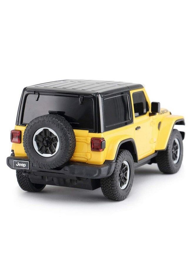 RASTAR Rc Toy 124 Scale Wrangler Jl Remote Control Rc Car Rubicon Model Vehicle For Kids Yellow  - Image 4