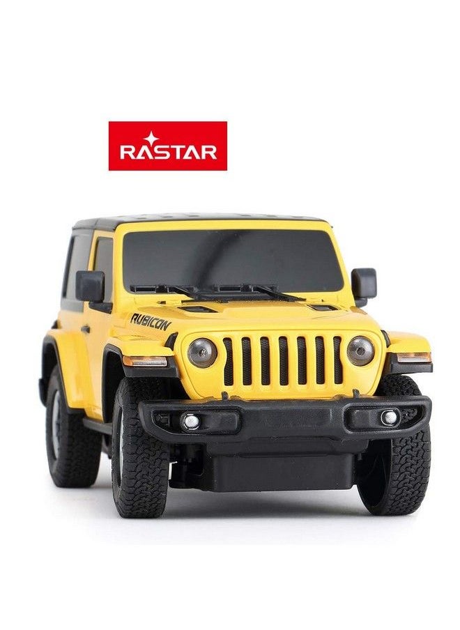 RASTAR Rc Toy 124 Scale Wrangler Jl Remote Control Rc Car Rubicon Model Vehicle For Kids Yellow  - Image 3