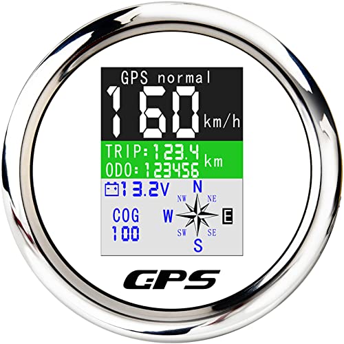 MAIMEIMI GPS Speedometer 3-3/8" 85mm Boat GPS Speedometer Odometer Waterproof White Antenna TFT Screen Digital MPH Knots Km/h for Boat Marine 9-32V Car - Image 1