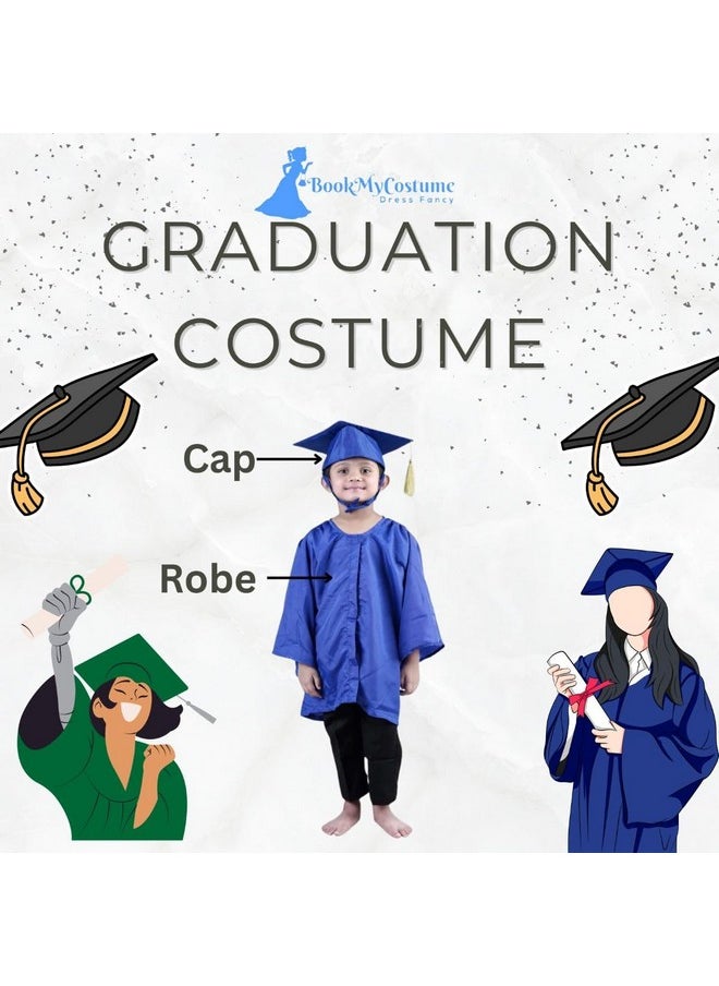 بوك ماي كوستيوم فستان حفل التخرج الأزرق من BookMyCostume، زي تنكري للأطفال والكبار، مناسب للأعمار من 5 إلى 6 سنوات  - Image 3
