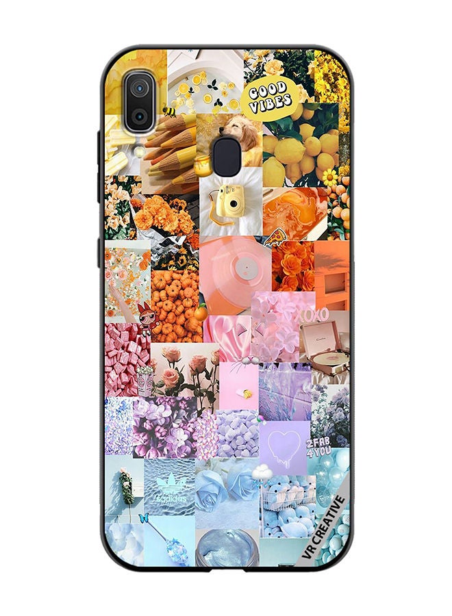VR CREATIVE Protective Case Cover For Samsung Galaxy A30 Good Vibes Photo Colleges Design Multicolour - Image 1
