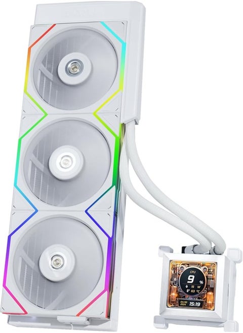 Hydroshift 360 AIO - Pre-installed 3 x TL Fans - Side-Mounted Coolant Pathway - 2.88” LCD Screen - 480 × 480 Resolution - Captured Screenshots or Recorded Videos