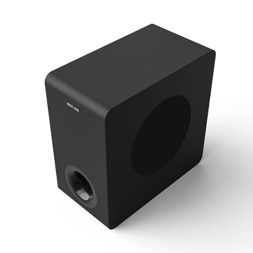BESTISAN Powered Subwoofer, Bestisan 6.5" Active Home Audio Subwoofer in Compact Design for Receiver,Deep Bass in Black - Image 4